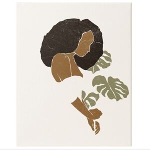 Lady & Leaves Canvas Wall Art, 12×16